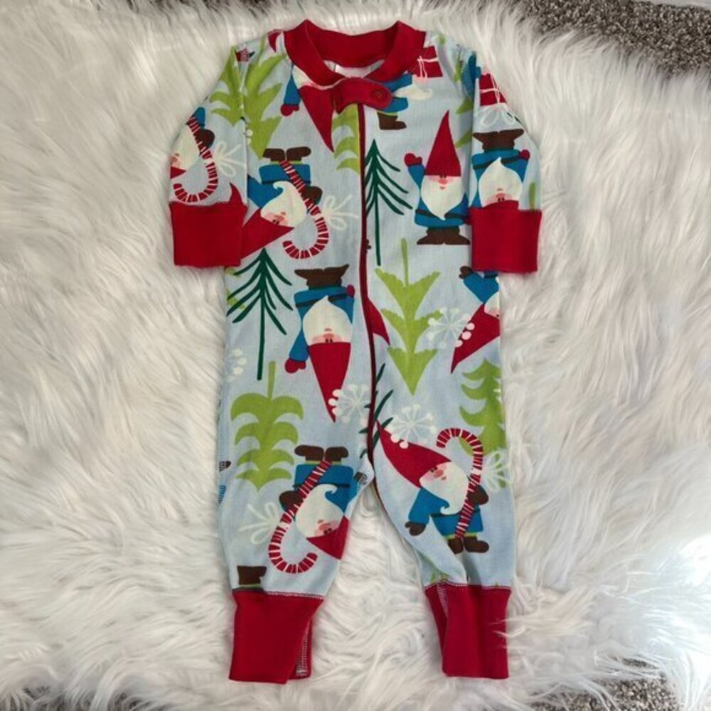 Hanna Andersson Christmas Night Night Sleeper In Organic Cotton Baby 0-6 Months